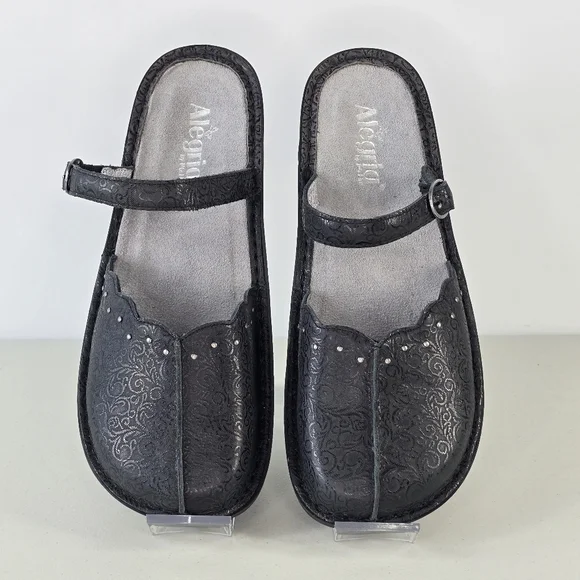 Alegria Tuscany Mary Jane Mule Clogs Black Size 42 US 11 - Picture 5 of 10